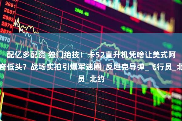 配亿多配资 独门绝技！卡52直升机凭啥让美式阿帕奇低头？战场实拍引爆军迷圈_反坦克导弹_飞行员_北约